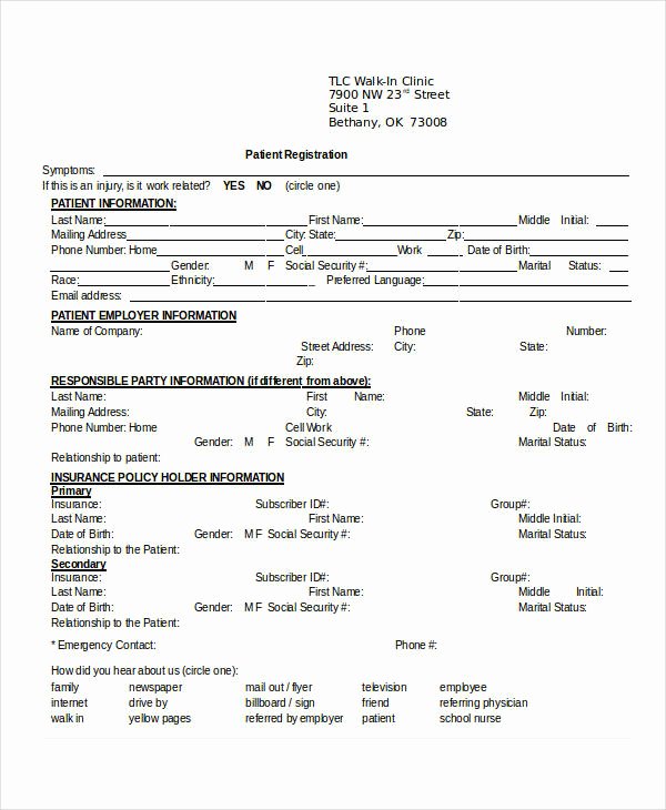 sample registration form templates