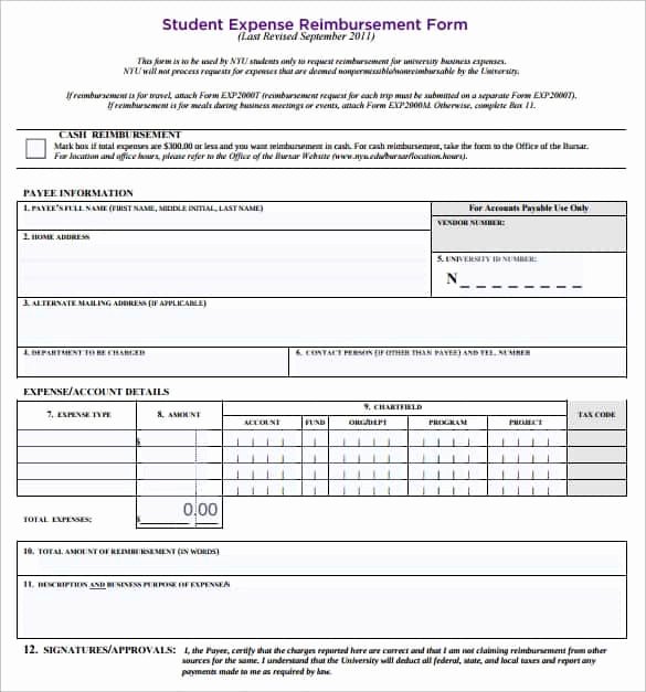 Reimbursement form Template Word Beautiful Expense Reimbursement forms Find Word Templates