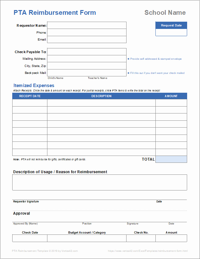 Reimbursement form Template Word Best Of Free Expense Reimbursement form Templates