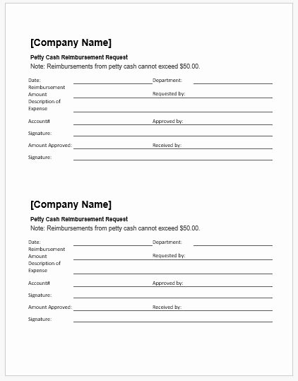 Reimbursement form Template Word Elegant Expense Reimbursement form Templates for Excel