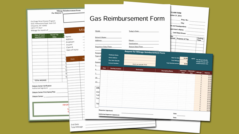 Reimbursement form Template Word Luxury 5 Mileage Reimbursement form Templates for Word and Excel