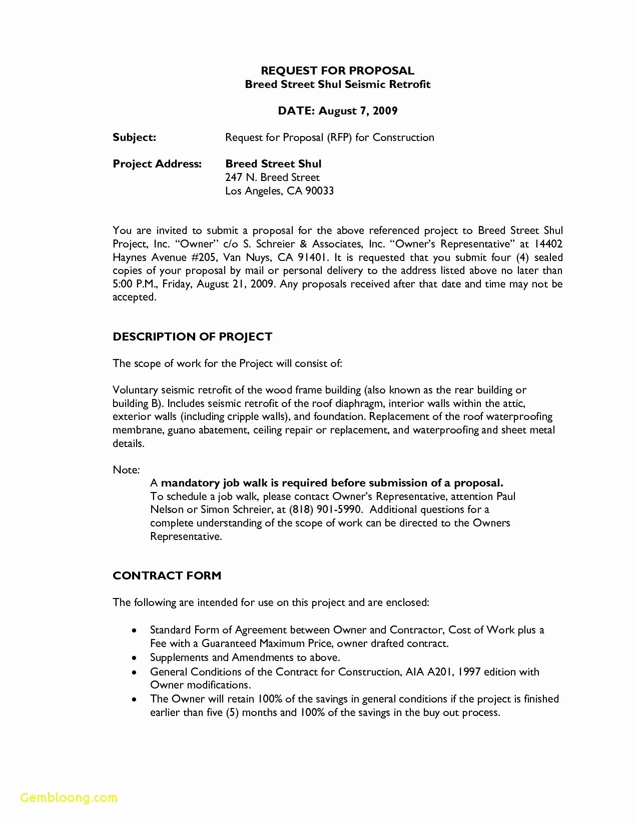 Request for Information Template Construction Beautiful Construction Request for Proposal Template Examples