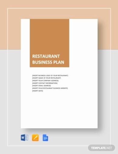 Restaurant Business Plan Template Word Awesome 9 Restaurant Business Plan Templates Google Docs Word