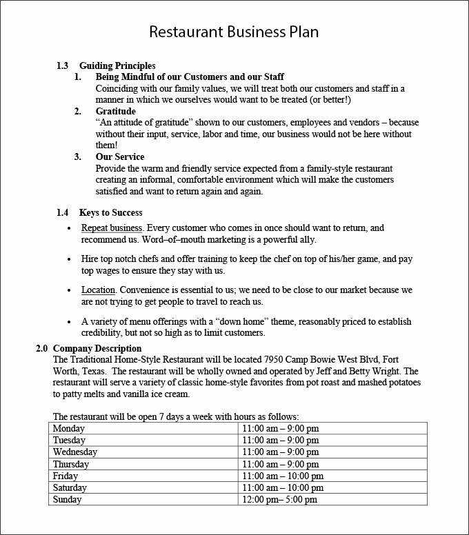 Restaurant Business Plan Template Word Awesome Restaurant Business Plan Template 22 Word Pdf Google