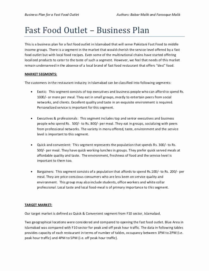 Restaurant Business Plan Template Word Lovely top 5 Resources to Get Free Restaurant Business Plan