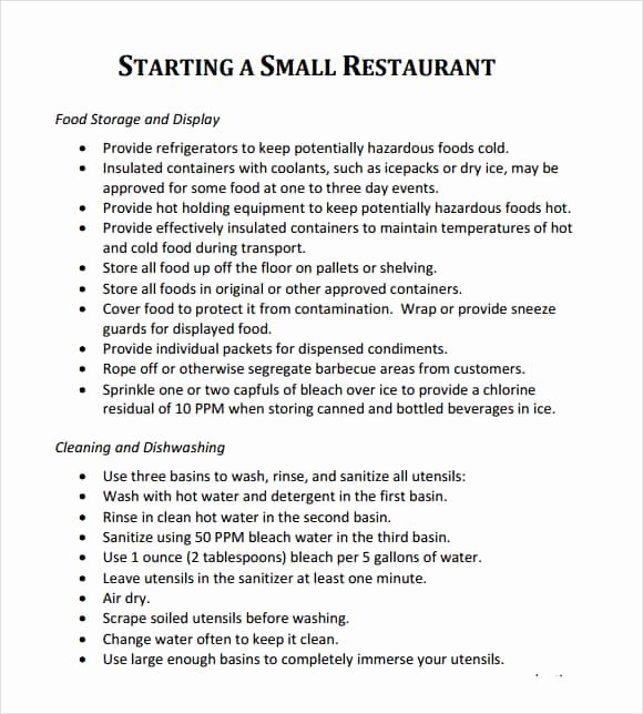 Restaurant Business Plan Template Word Unique 32 Free Restaurant Business Plan Templates In Word Excel Pdf