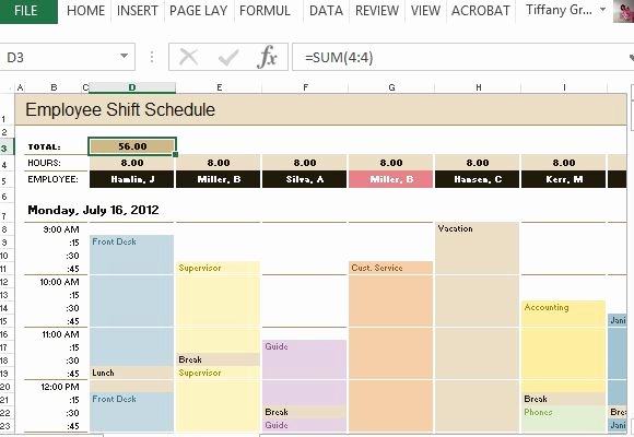 Restaurant Employee Schedule Template Awesome Employee Time &amp; Increment Calculator for Excel