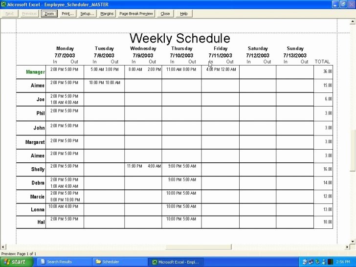 Restaurant Employee Schedule Template Best Of 017 Template Ideas Employee Work Plan Singular Free