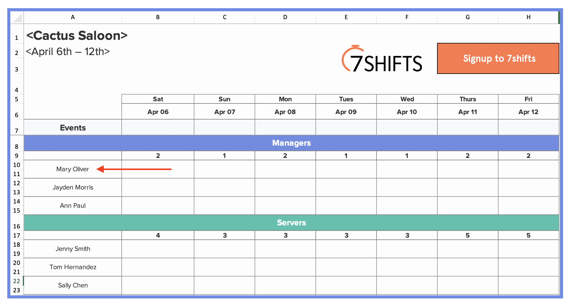 Restaurant Employee Schedule Template Lovely How to Make A Restaurant Work Schedule with Free Excel