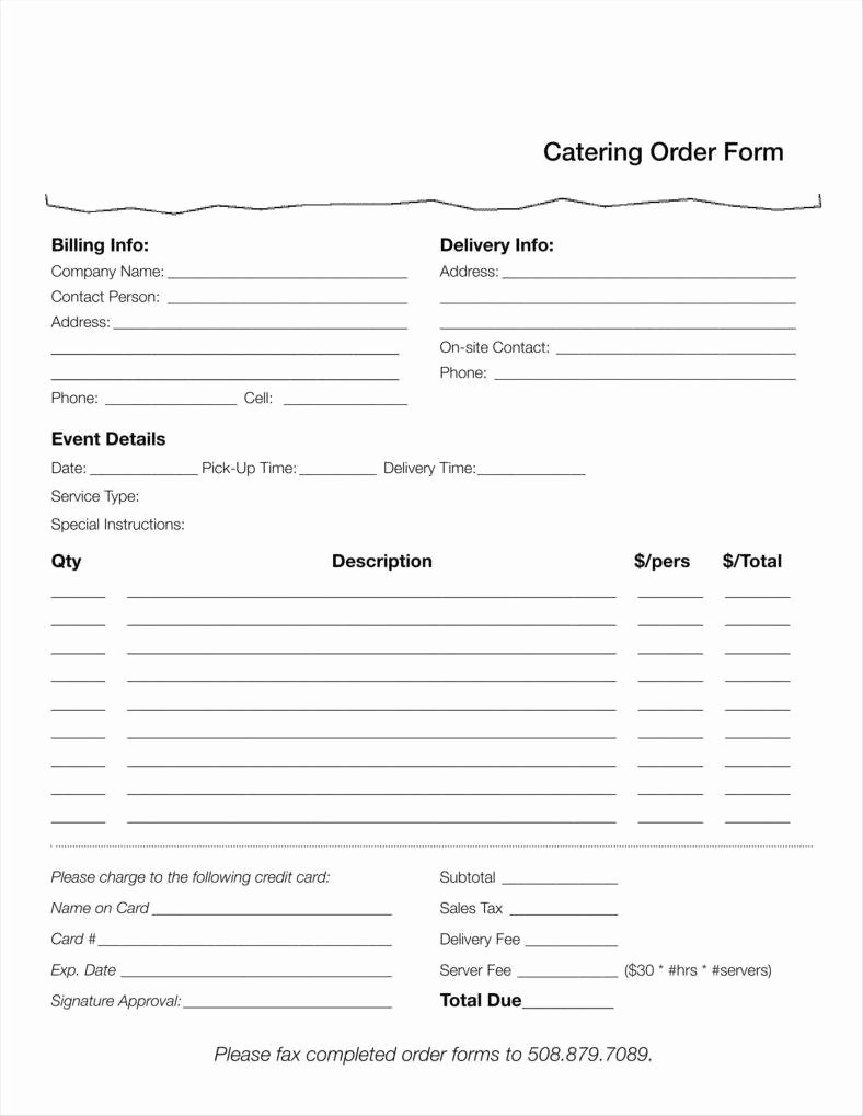 Restaurant Food order form Template Awesome 10 Food order form Templates Word Docs