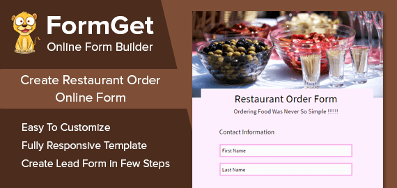 Restaurant Food order form Template Beautiful Restaurant order form for Bars Restaurants &amp; Food Zones