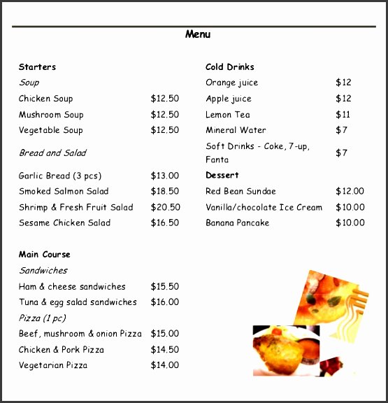Restaurant Food order form Template Inspirational 10 Download Free Sample order form Template