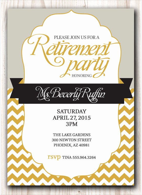 Retirement Dinner Invitation Template Beautiful Free 10 Sample Retirement Invitations In Illustrator