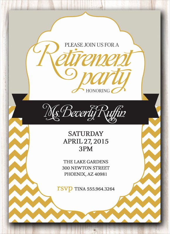 Retirement Dinner Invitation Template Beautiful Free 10 Sample Retirement Invitations In Illustrator