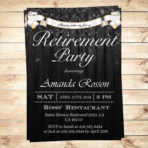 Retirement Dinner Invitation Template Unique Free 17 Retirement Party Invitations In Illustrator