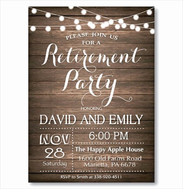 Retirement Luncheon Invitation Template Unique Retirement Party Invitation Templates