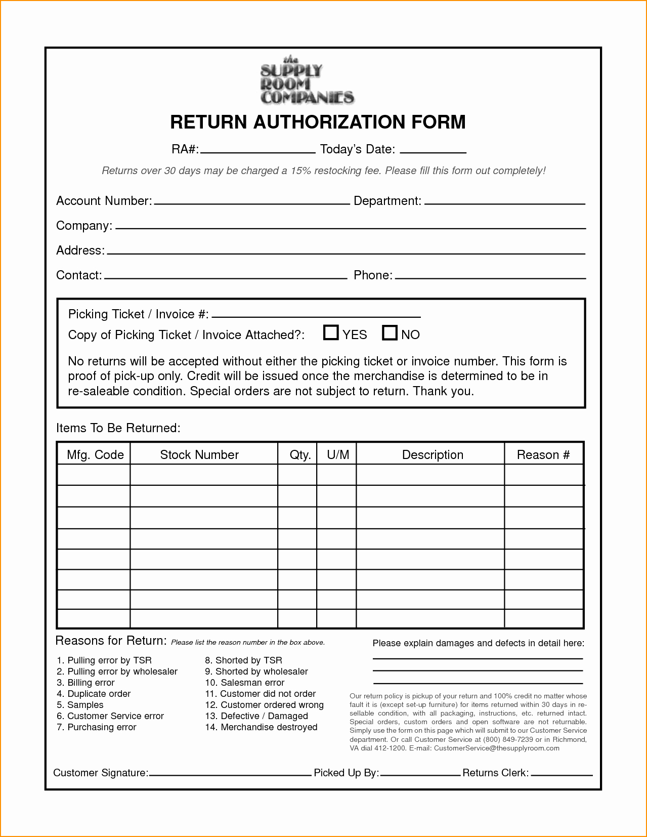 Return Authorization form Template Awesome 24 Of Return Authorization form Template In Word