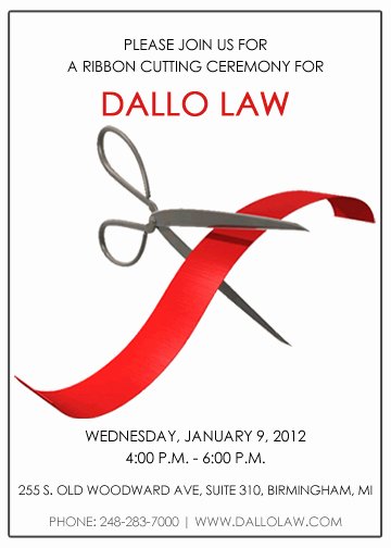 Ribbon Cutting Ceremony Invitation Template Best Of Dallo Law Ribbon Cutting Ceremony Steward Media