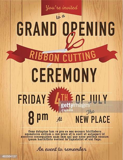 Ribbon Cutting Ceremony Invitation Template Best Of Opening Ceremony Stock Illustrations and Cartoons