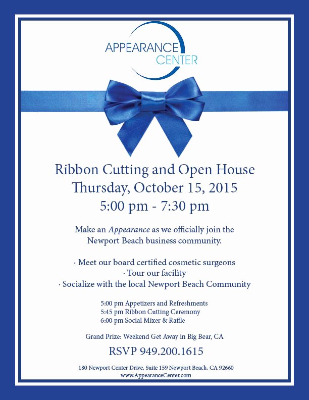 Ribbon Cutting Ceremony Invitation Template Lovely Appearance Center Ribbon Cutting Newport Beach Chamber