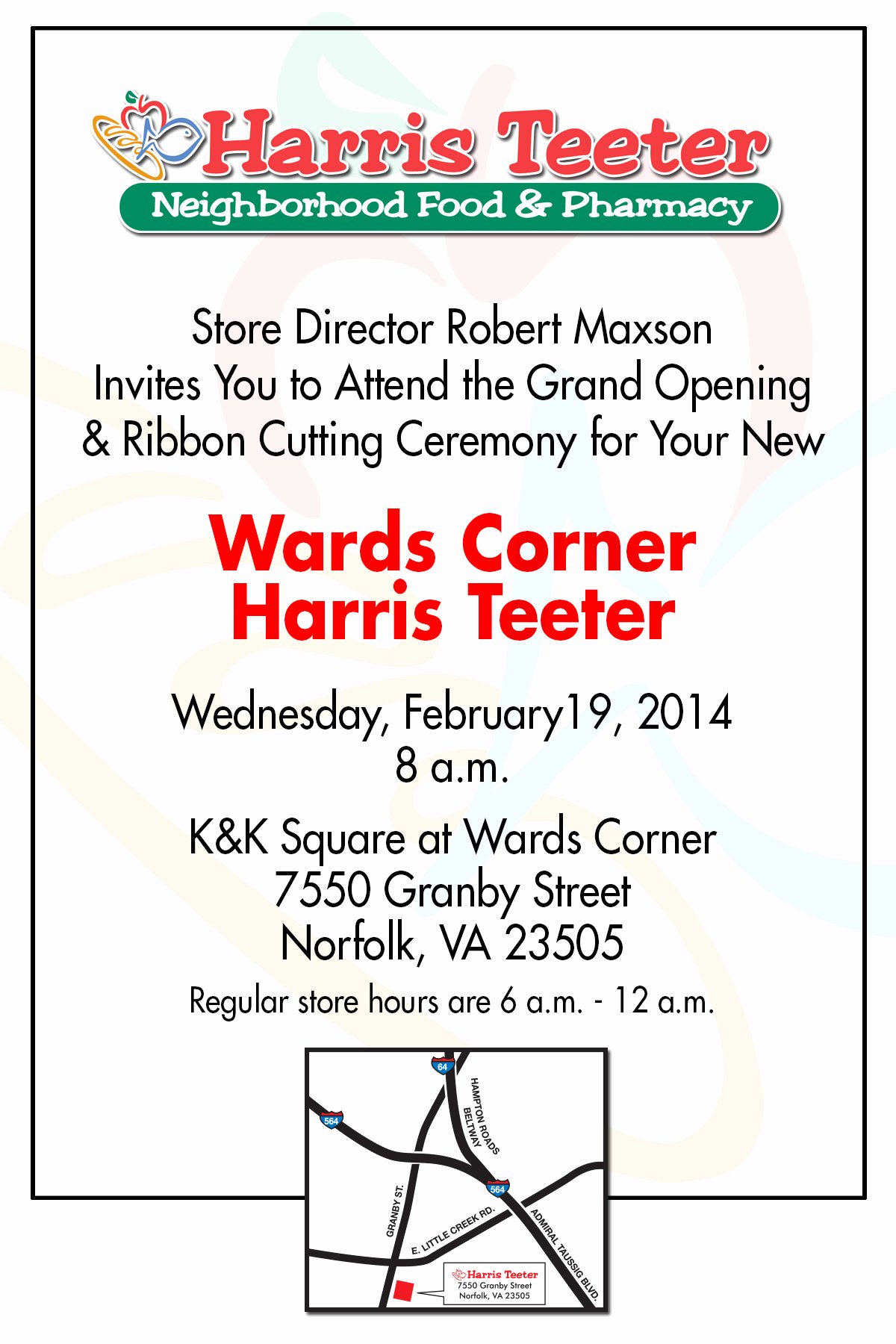 Ribbon Cutting Ceremony Invitation Template Lovely Harris Teeter