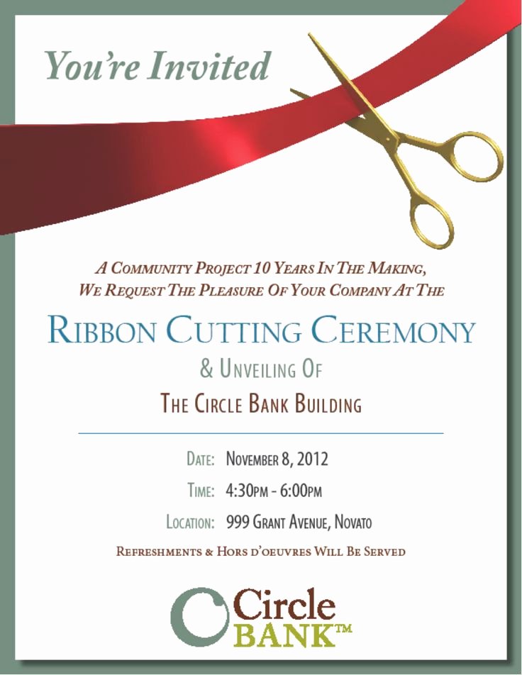 Ribbon Cutting Ceremony Invitation Template Lovely Pin On Military Inspiration