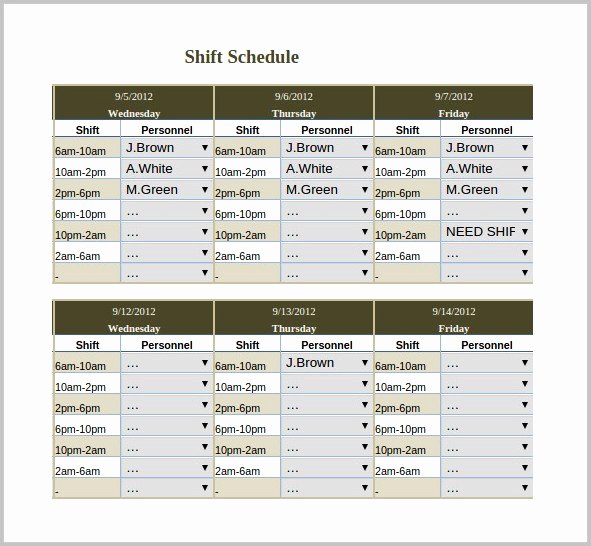 Rotating Overtime Schedule Template Fresh Rotating Shift Schedule Template Template Resume