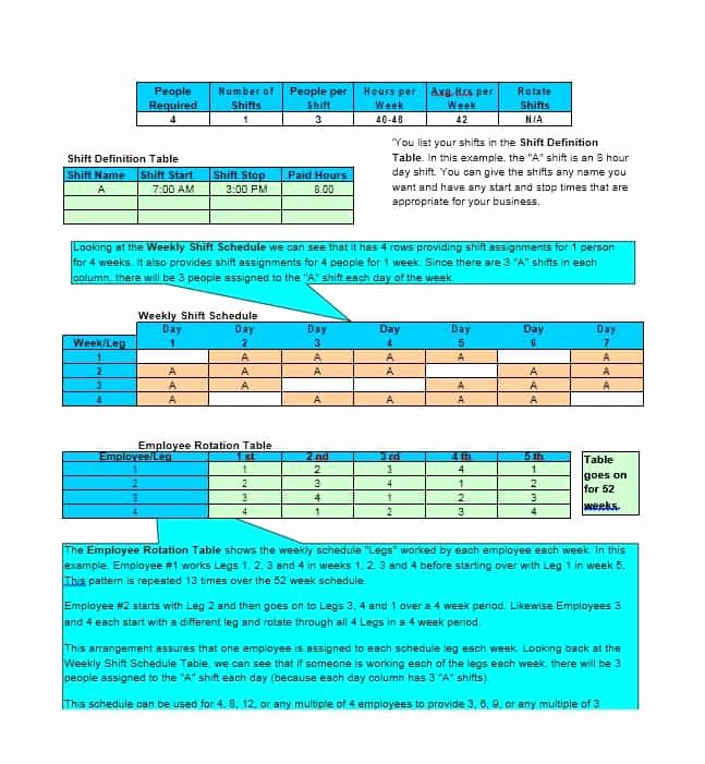 Rotating Overtime Schedule Template Inspirational 14 Dupont Shift Schedule Templats for Any Pany [free]