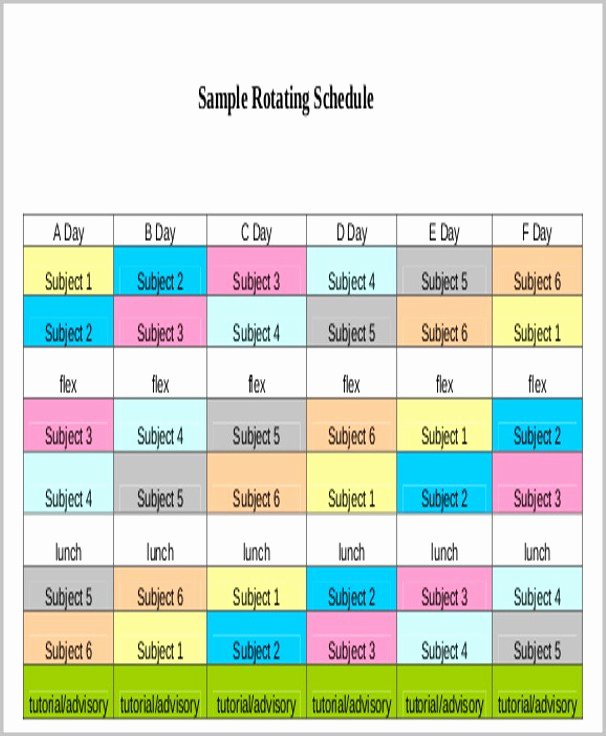 Rotating Overtime Schedule Template Inspirational Free Rotating Schedule Template Template Resume