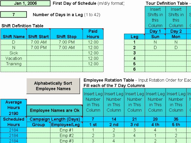 Rotating Overtime Schedule Template Luxury Rotating Shift Schedules for Your People