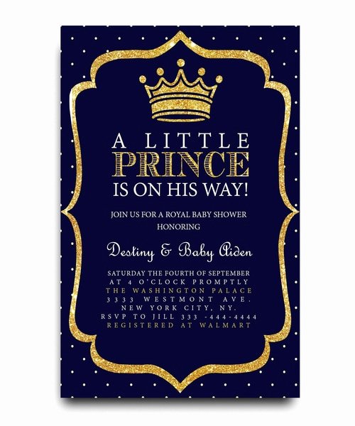 Royal Baby Shower Invitation Template Best Of Little Prince Baby Shower Invitation Royal Baby