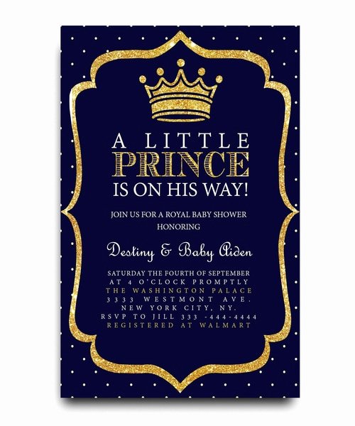 Royal Baby Shower Invitation Template Best Of Little Prince Baby Shower Invitation Royal Baby