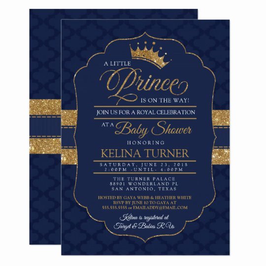 Royal Baby Shower Invitation Template Elegant Royal Little Prince Baby Shower Invitation