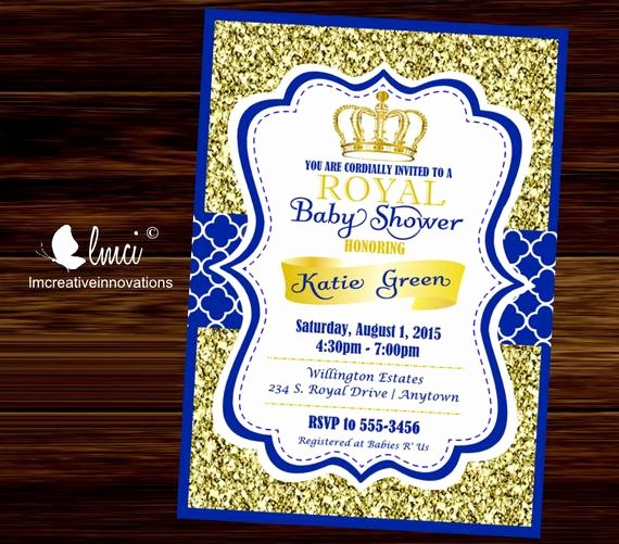 Royal Baby Shower Invitation Template Inspirational Royal Baby Shower Invitation Little Prince Baby Showerblue