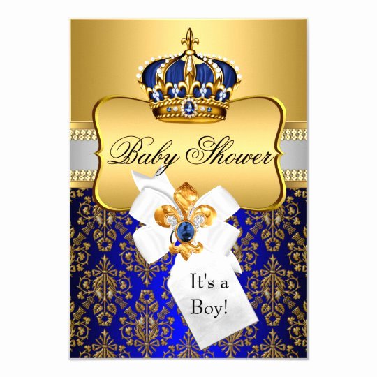 Royal Baby Shower Invitation Template Lovely Little Prince Royal Blue Crown Baby Shower Invite