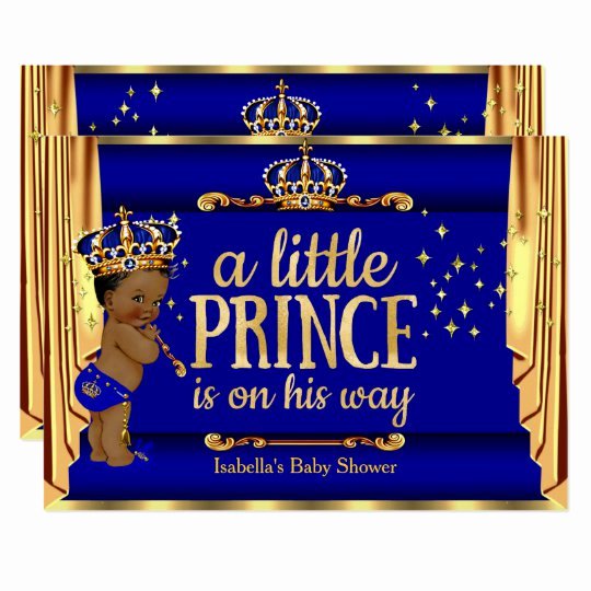 Royal Baby Shower Invitation Template Luxury Royal Blue Gold Drapes Prince Baby Shower Ethnic