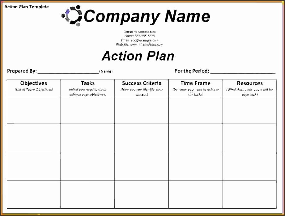 Sales Action Plan Template Elegant 4 Action Plan Template Excel Sampletemplatess