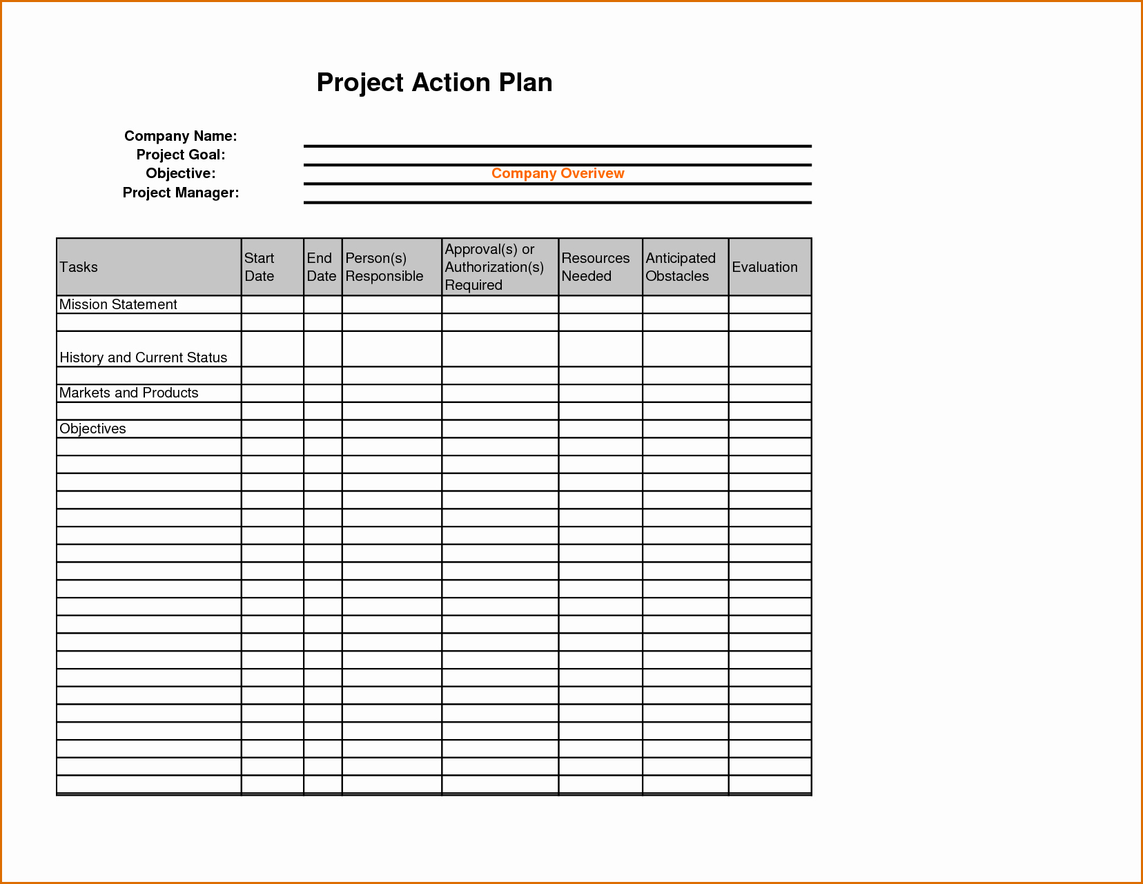 Sales Action Plan Template Elegant 8 Sales Action Plan Template