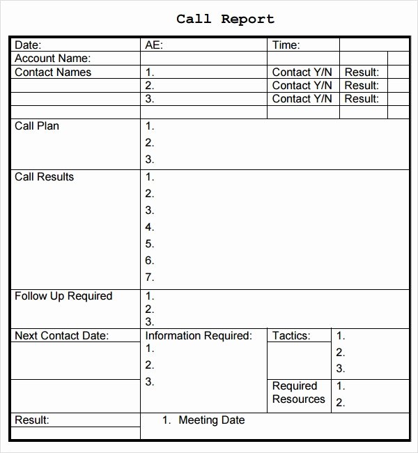 Sales Call Planner Template Fresh Sales Report Template 9 Free Pdf Doc Download