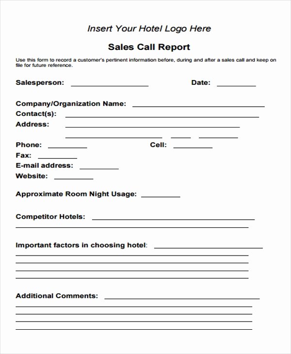 Sales Lead form Template Best Of Free 15 Sales Report form Templates