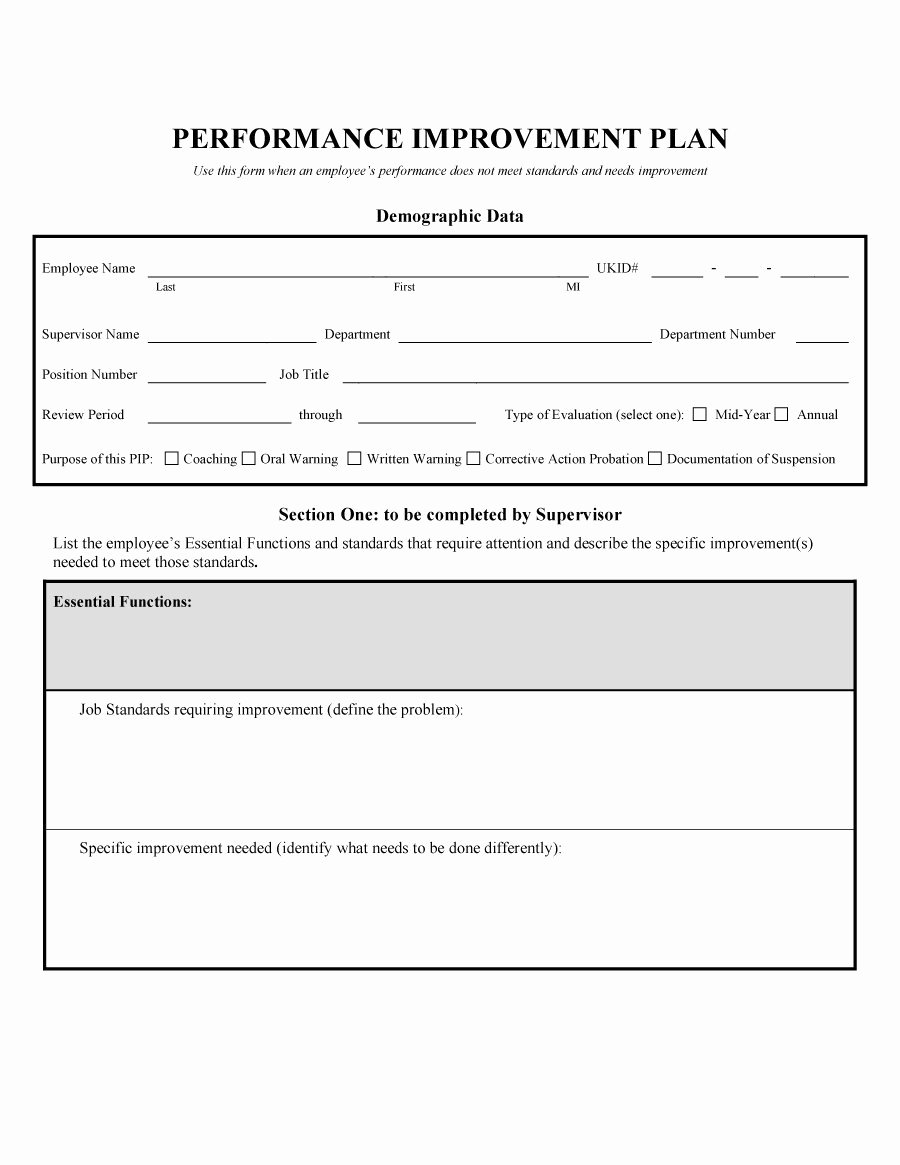 Sales Performance Improvement Plan Template Best Of 41 Free Performance Improvement Plan Templates &amp; Examples