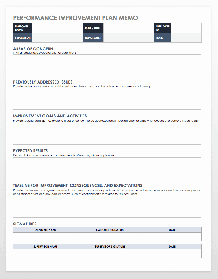 Sales Performance Improvement Plan Template Best Of Performance Improvement Plan Templates