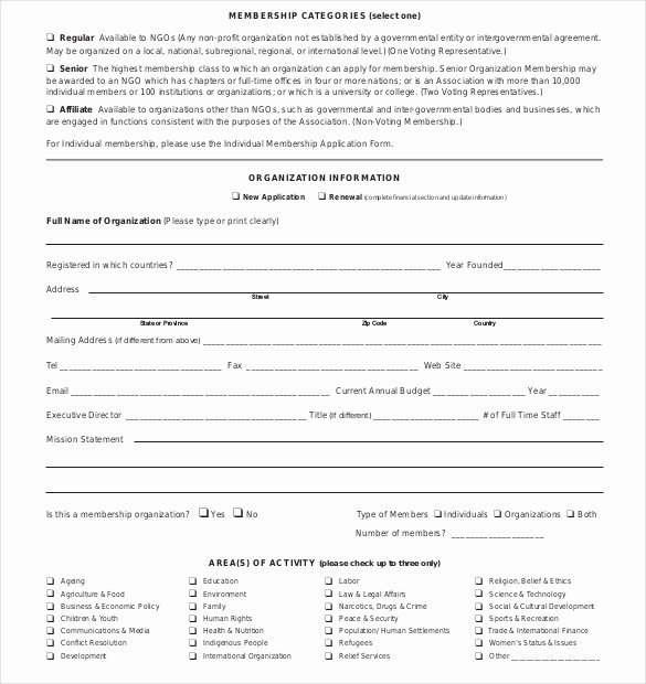 Sample Church Membership form Template Awesome Membership forms for organizations Daily