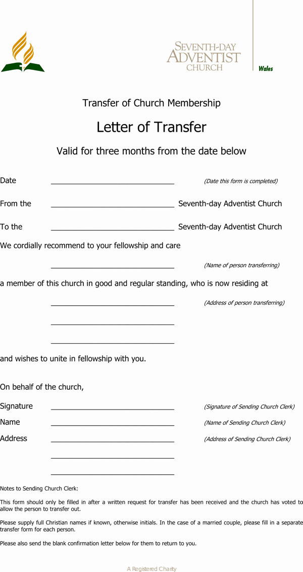 Sample Church Membership form Template Beautiful Download Download Sample Transfer Letter Church