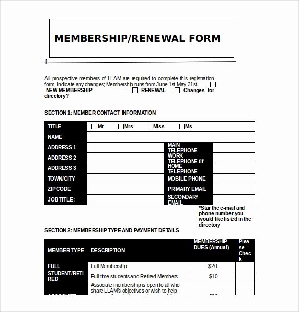 Sample Church Membership form Template Fresh Church Member Information form Template