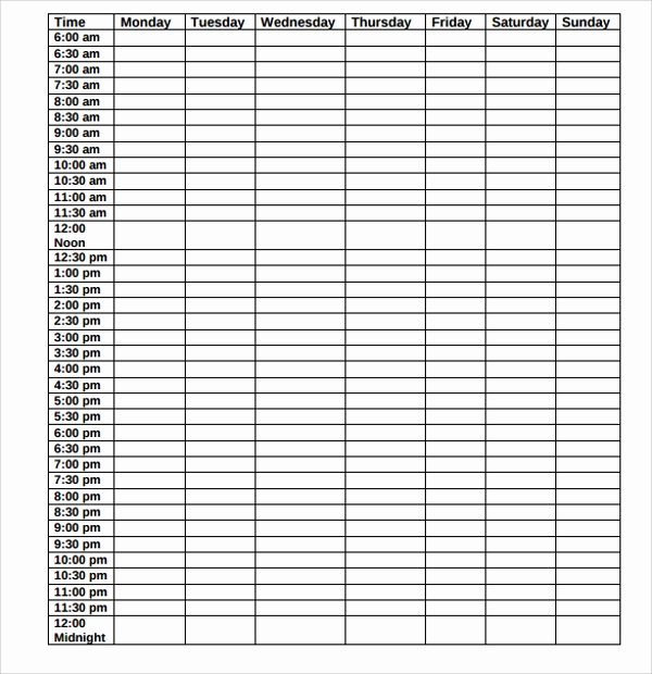 Sample Daily Schedule Template Best Of Free 24 Printable Daily Schedule Templates In Pdf