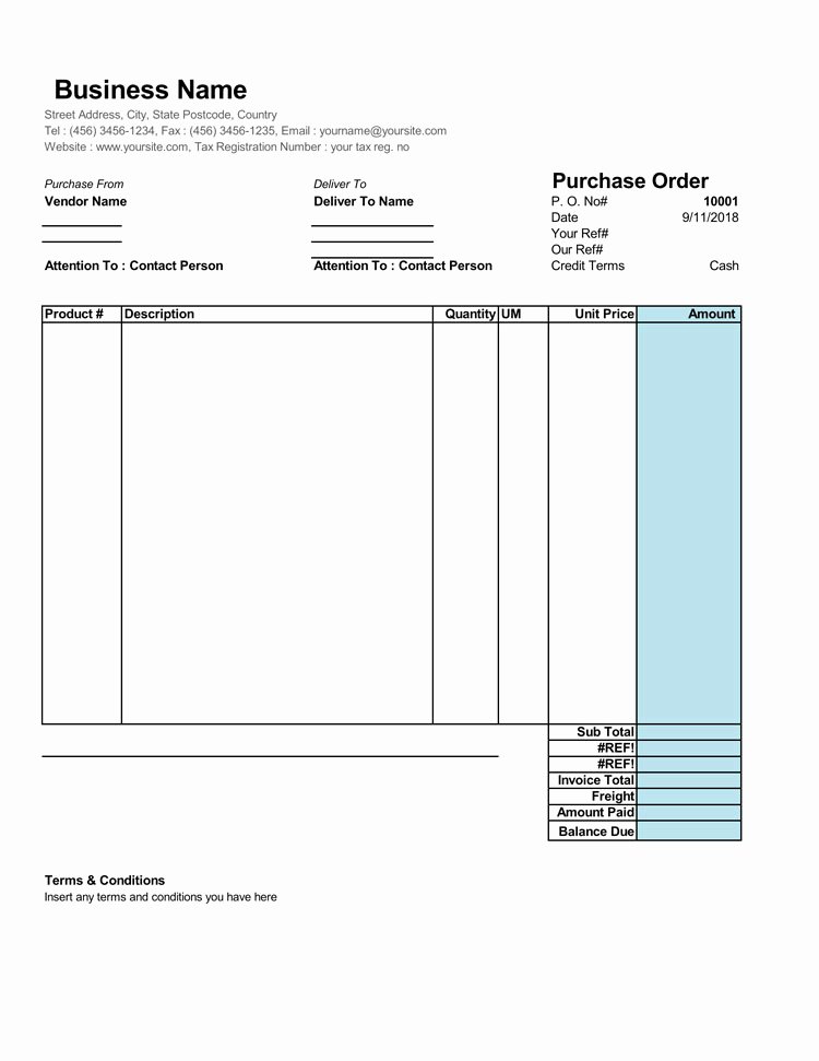 Sample order form Template Beautiful 40 Free Purchase order Templates forms
