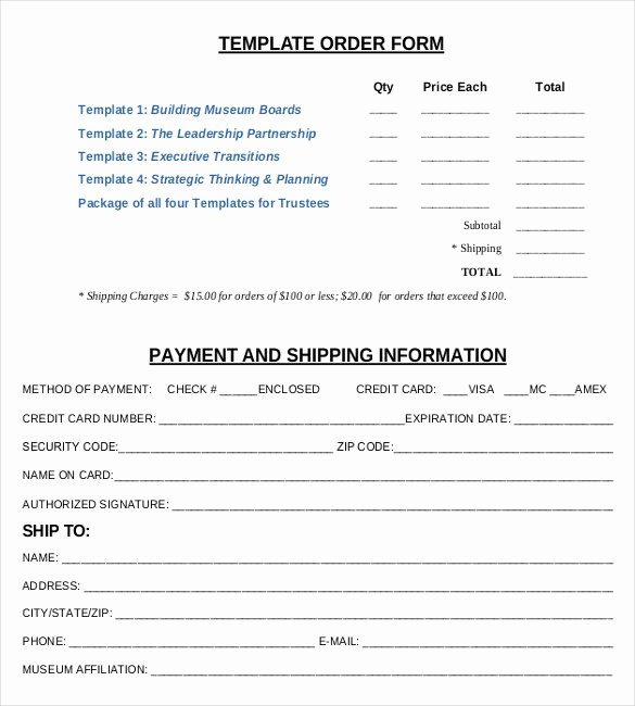 Sample order form Template Elegant 21 order form Templates – Free Sample Example format