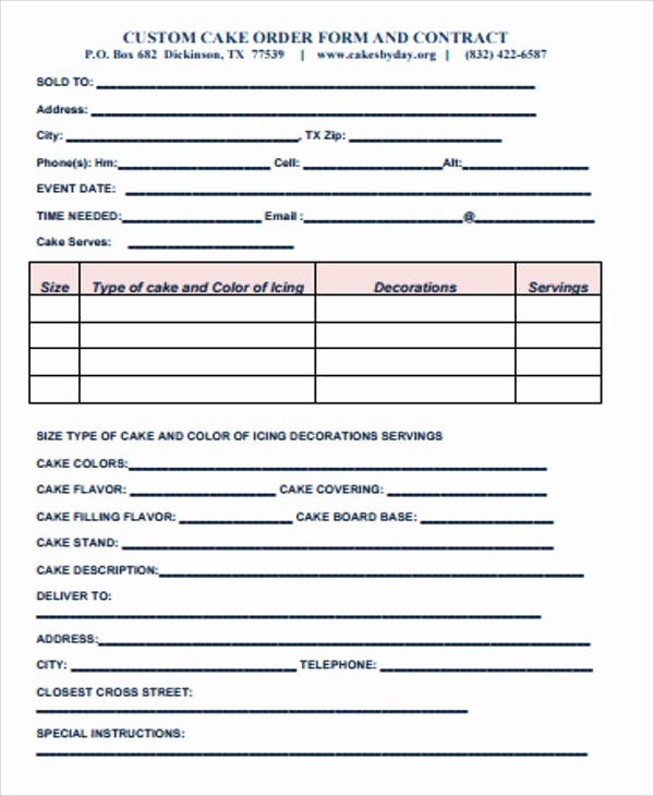 Sample order form Template Inspirational Sample Custom order form 12 Examples In Word Pdf