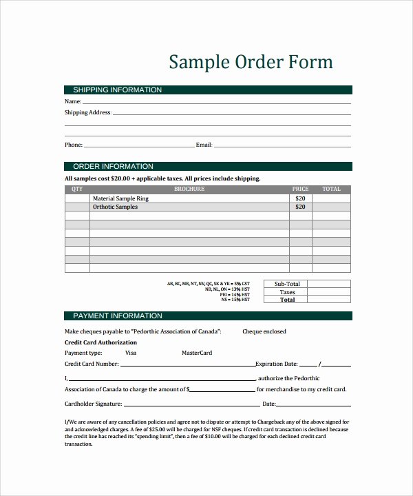 Sample order form Template Lovely order form Template 23 Download Free Documents In Pdf